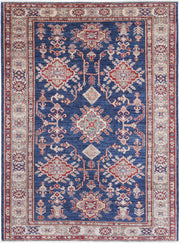 Hand Knotted Royal Kazak Wool Rug 4' 0" x 5' 5" - No. AT37820