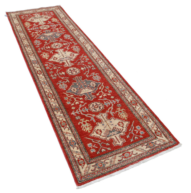 Hand Knotted Royal Kazak Wool Rug 2' 7" x 8' 5" - No. AT64194