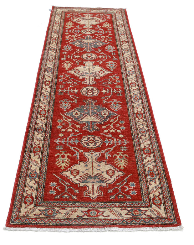 Hand Knotted Royal Kazak Wool Rug 2' 7" x 8' 5" - No. AT64194