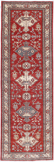 Hand Knotted Royal Kazak Wool Rug 2' 7" x 8' 5" - No. AT64194