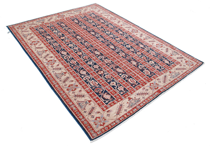 Hand Knotted Royal Kazak Wool Rug 5' 5" x 7' 2" - No. AT75037