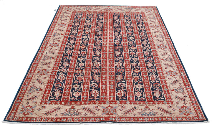 Hand Knotted Royal Kazak Wool Rug 5' 5" x 7' 2" - No. AT75037