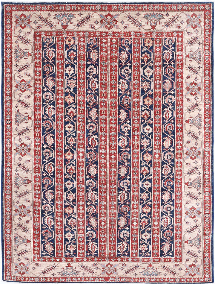 Hand Knotted Royal Kazak Wool Rug 5' 5" x 7' 2" - No. AT75037