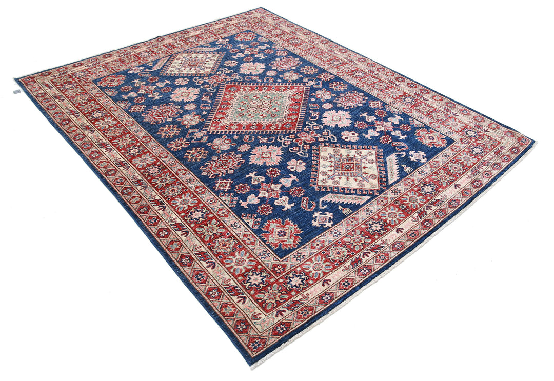 Hand Knotted Royal Kazak Wool Rug 6' 2" x 7' 6" - No. AT98024