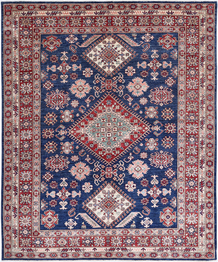 Hand Knotted Royal Kazak Wool Rug 6' 2" x 7' 6" - No. AT98024