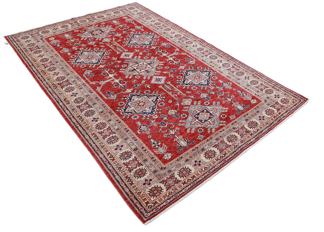 Hand Knotted Royal Kazak Wool Rug 5' 4" x 7' 8" - No. AT51362