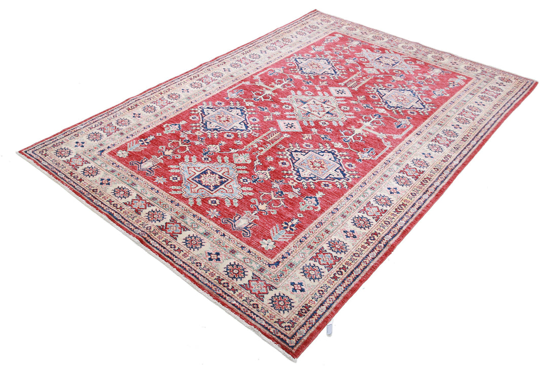 Hand Knotted Royal Kazak Wool Rug 5' 4" x 7' 8" - No. AT51362
