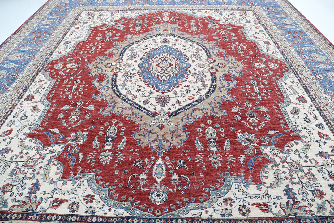 Hand Knotted Royal Kazak Wool Rug 13' 8" x 15' 7" - No. AT37319