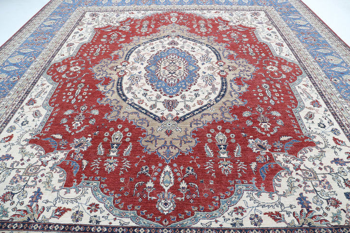 Hand Knotted Royal Kazak Wool Rug 13' 8" x 15' 7" - No. AT37319