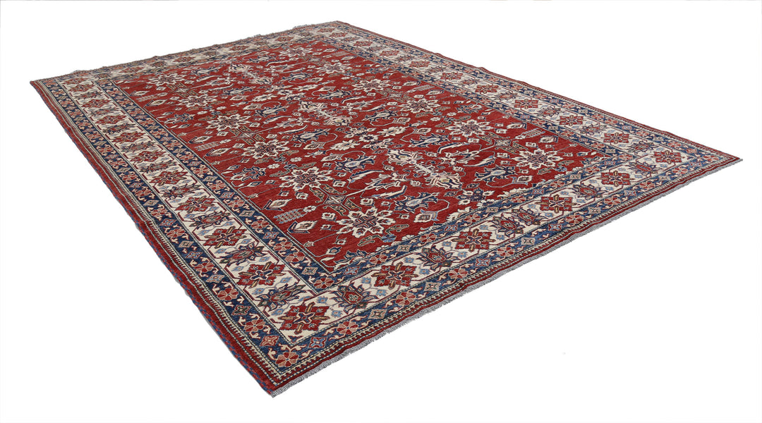 Hand Knotted Royal Kazak Wool Rug 8' 4" x 11' 8" - No. AT32450