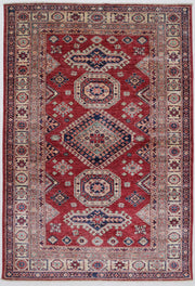 Hand Knotted Royal Kazak Wool Rug 3' 10" x 5' 9" - No. AT40367