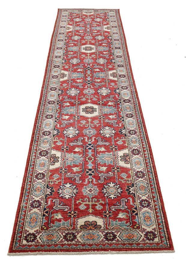 Hand Knotted Royal Kazak Wool Rug 2' 6" x 11' 4" - No. AT94974