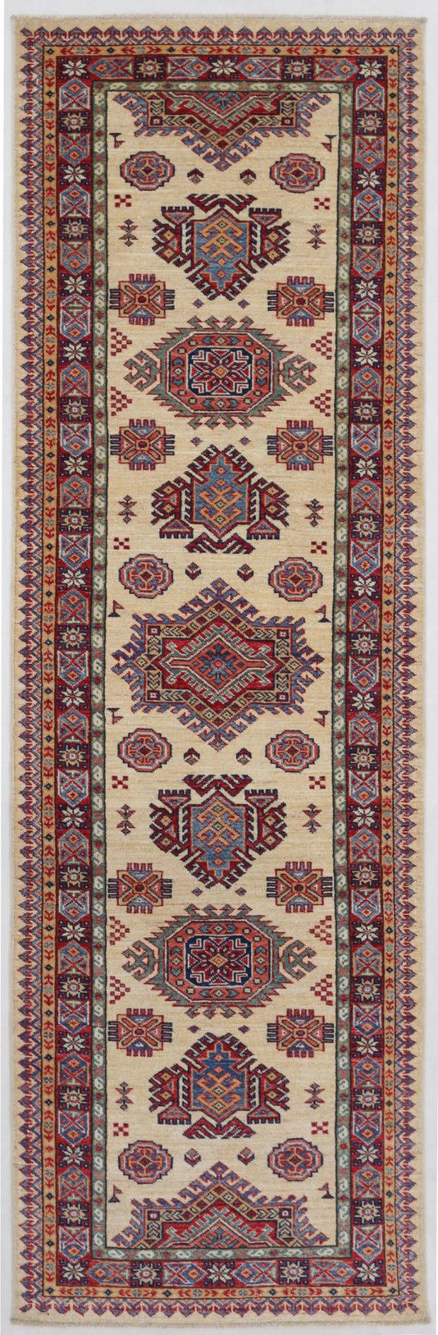 Hand Knotted Royal Kazak Wool Rug 2' 7" x 8' 4" - No. AT73754