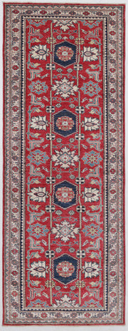 Hand Knotted Royal Kazak Wool Rug 3' 0" x 8' 6" - No. AT98508