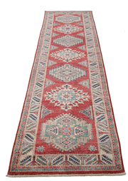 Hand Knotted Royal Kazak Wool Rug 2' 6" x 9' 10" - No. AT86387