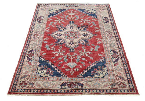 Hand Knotted Royal Kazak Wool Rug 3' 10" x 5' 10" - No. AT26807