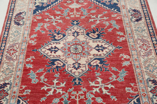 Hand Knotted Royal Kazak Wool Rug 3' 10" x 5' 10" - No. AT26807