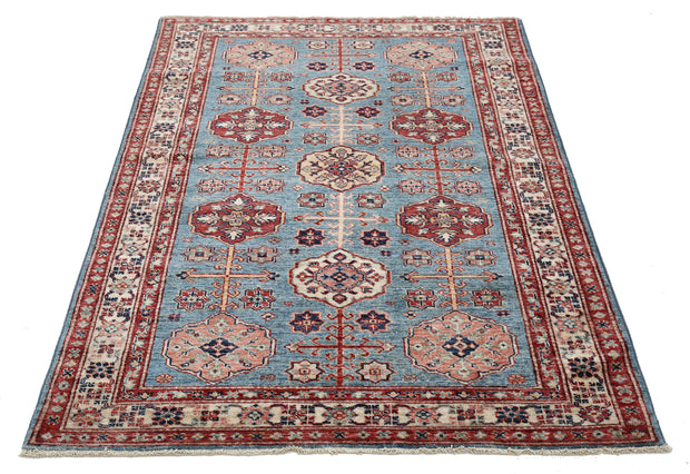 Hand Knotted Royal Kazak Wool Rug 3' 11" x 5' 5" - No. AT93625