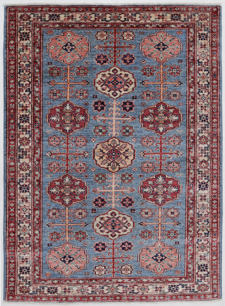 Hand Knotted Royal Kazak Wool Rug 3' 11" x 5' 5" - No. AT93625