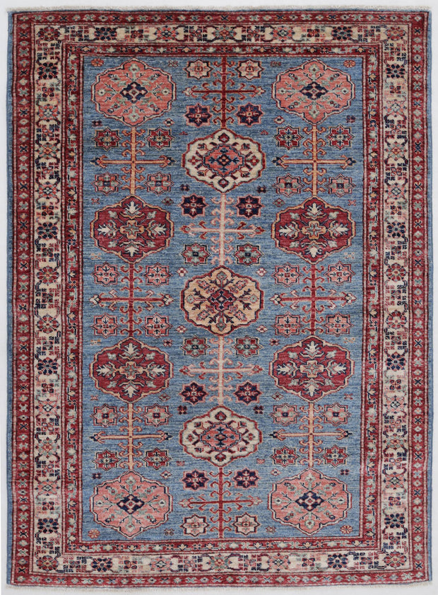 Hand Knotted Royal Kazak Wool Rug 3' 11" x 5' 5" - No. AT93625