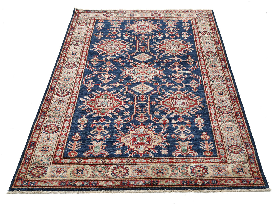Hand Knotted Royal Kazak Wool Rug 3' 11" x 5' 11" - No. AT10159