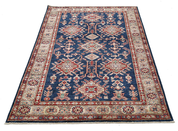 Hand Knotted Royal Kazak Wool Rug 3' 11" x 5' 11" - No. AT10159