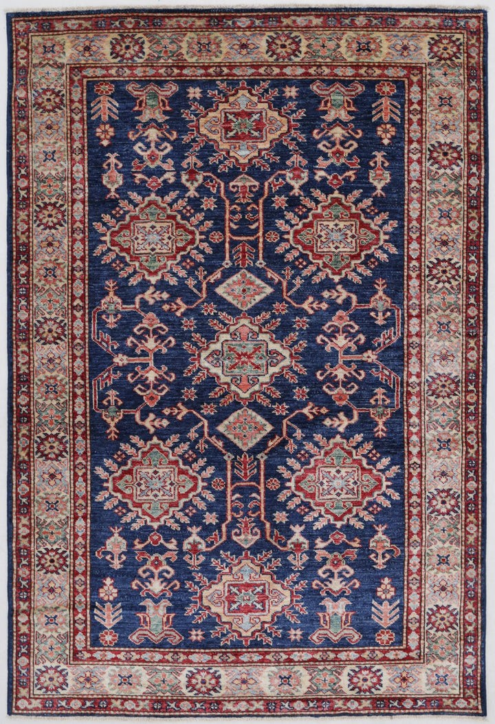 Hand Knotted Royal Kazak Wool Rug 3' 11" x 5' 11" - No. AT10159