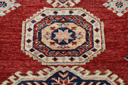 Hand Knotted Royal Kazak Wool Rug 4' 2" x 5' 9" - No. AT61448