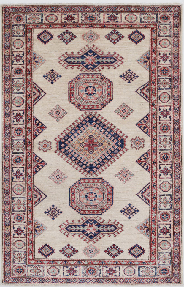 Hand Knotted Royal Kazak Wool Rug 3' 10" x 6' 3" - No. AT81548