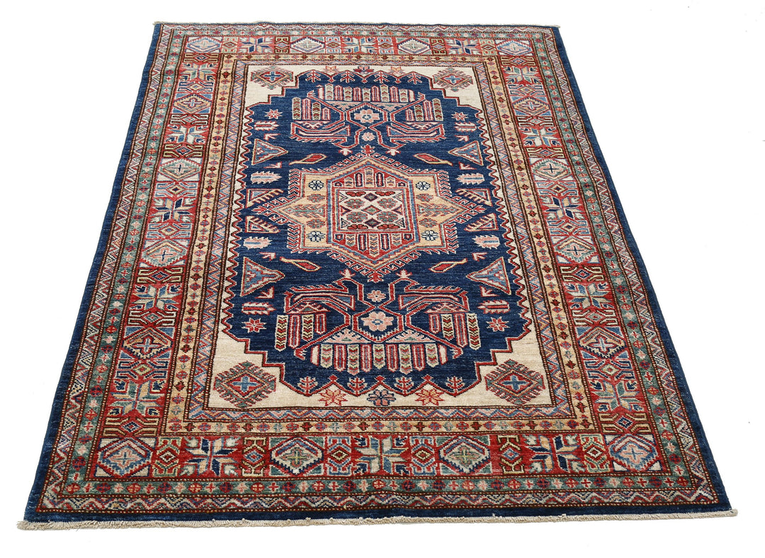 Hand Knotted Royal Kazak Wool Rug 3' 11" x 5' 9" - No. AT72253