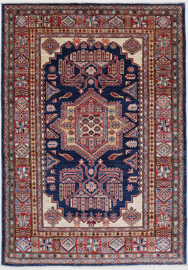 Hand Knotted Royal Kazak Wool Rug 3' 11" x 5' 9" - No. AT72253