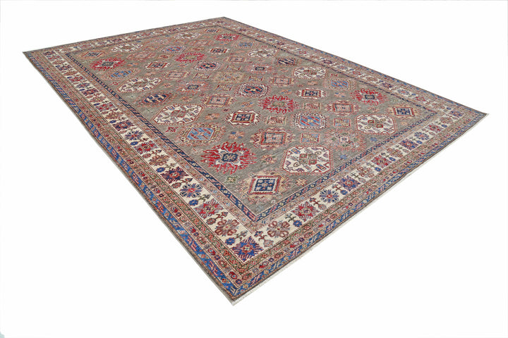 Hand Knotted Royal Kazak Wool Rug 9' 10" x 13' 5" - No. AT41251