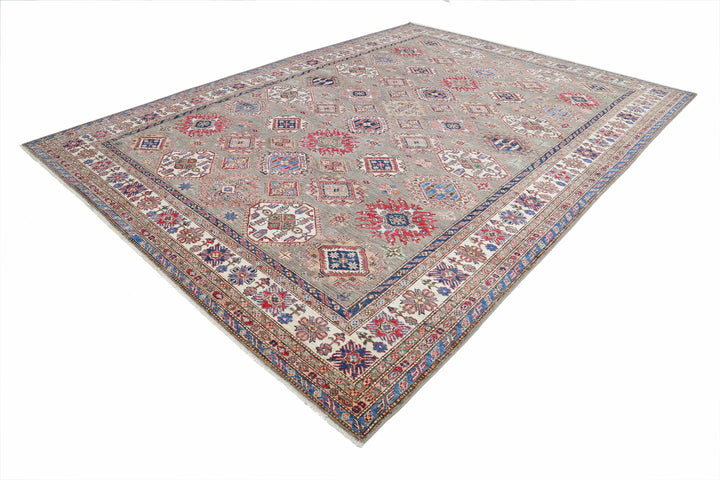 Hand Knotted Royal Kazak Wool Rug 9' 10" x 13' 5" - No. AT41251