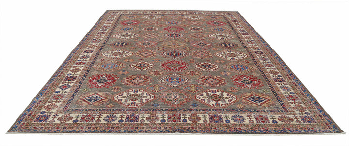 Hand Knotted Royal Kazak Wool Rug 9' 10" x 13' 5" - No. AT41251