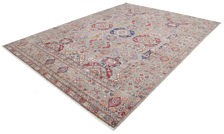 Hand Knotted Royal Kazak Wool Rug 9' 2" x 12' 3" - No. AT48764