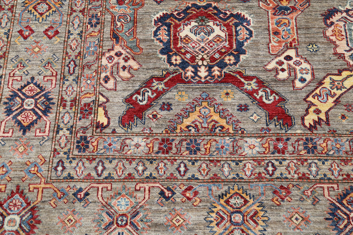 Hand Knotted Royal Kazak Wool Rug 9' 2" x 12' 3" - No. AT48764