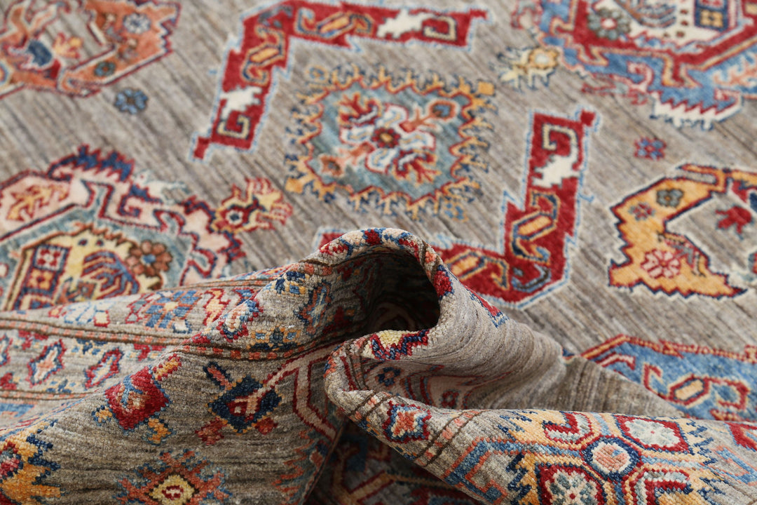 Hand Knotted Royal Kazak Wool Rug 9' 2" x 12' 3" - No. AT48764