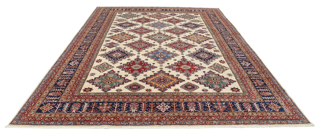 Hand Knotted Royal Kazak Wool Rug 8' 9" x 11' 11" - No. AT73198