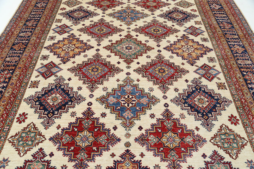 Hand Knotted Royal Kazak Wool Rug 8' 9" x 11' 11" - No. AT73198