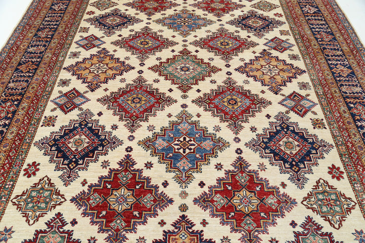 Hand Knotted Royal Kazak Wool Rug 8' 9" x 11' 11" - No. AT73198