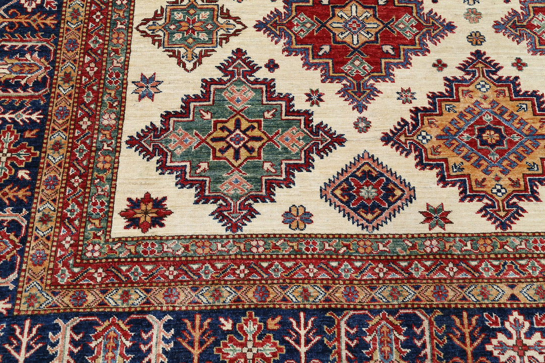 Hand Knotted Royal Kazak Wool Rug 8' 9" x 11' 11" - No. AT73198