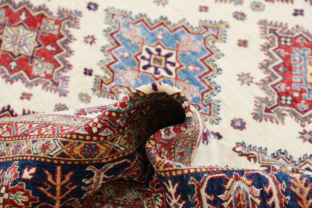 Hand Knotted Royal Kazak Wool Rug 8' 9" x 11' 11" - No. AT73198