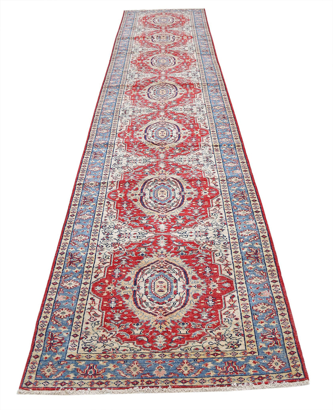 Hand Knotted Royal Kazak Wool Rug 2' 8" x 13' 9" - No. AT79152