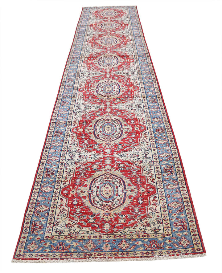 Hand Knotted Royal Kazak Wool Rug 2' 8" x 13' 9" - No. AT79152