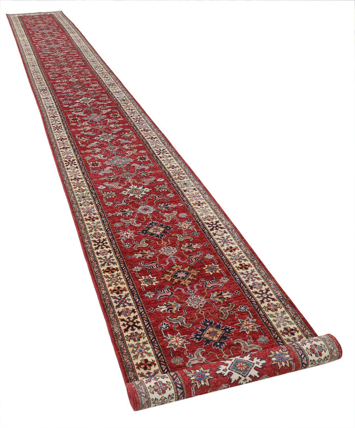 Hand Knotted Royal Kazak Wool Rug 2' 7" x 23' 0" - No. AT11139