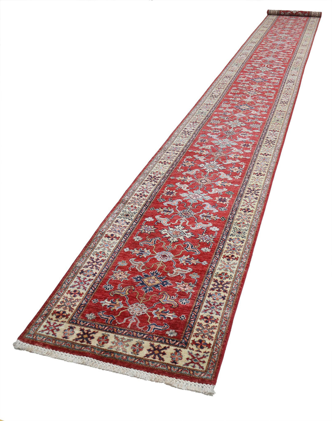 Hand Knotted Royal Kazak Wool Rug 2' 7" x 23' 0" - No. AT11139