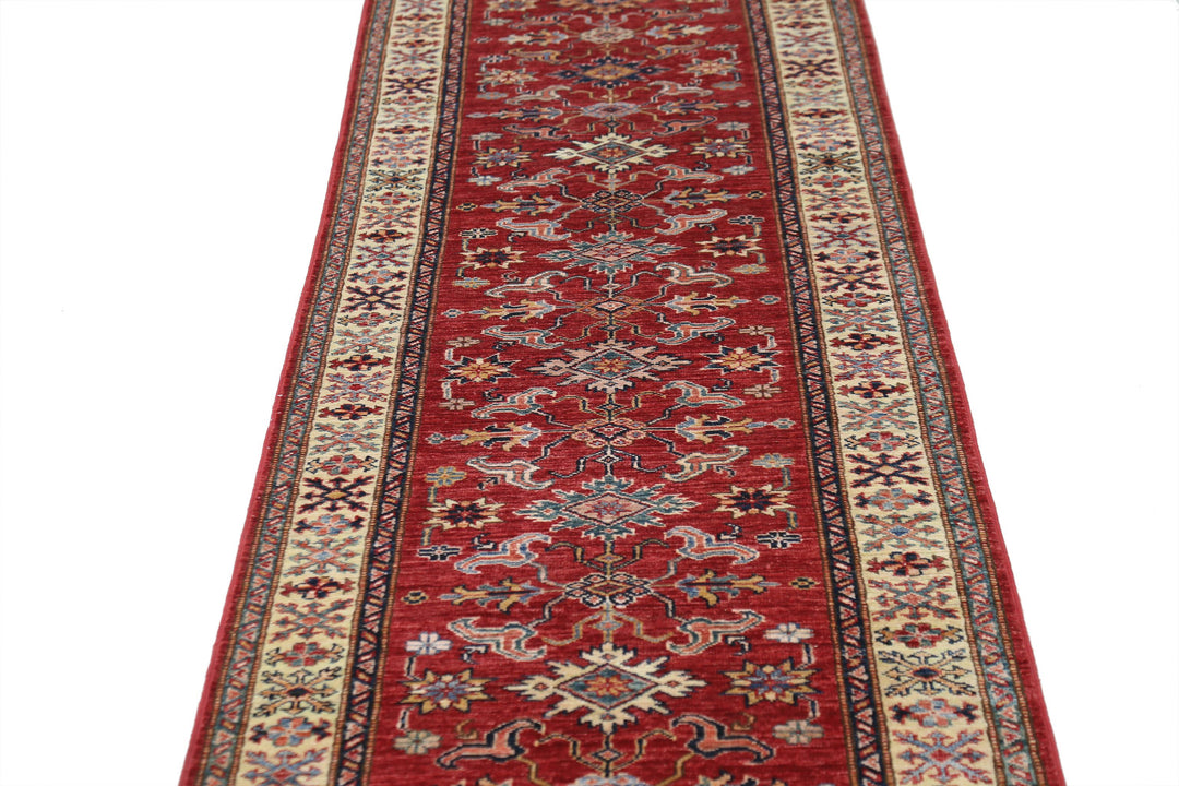 Hand Knotted Royal Kazak Wool Rug 2' 7" x 23' 0" - No. AT11139