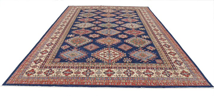 Hand Knotted Royal Kazak Wool Rug 9' 9" x 13' 9" - No. AT92583