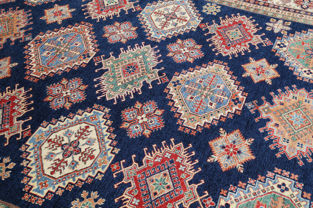 Hand Knotted Royal Kazak Wool Rug 9' 9" x 13' 9" - No. AT92583