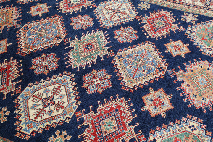 Hand Knotted Royal Kazak Wool Rug 9' 9" x 13' 9" - No. AT92583